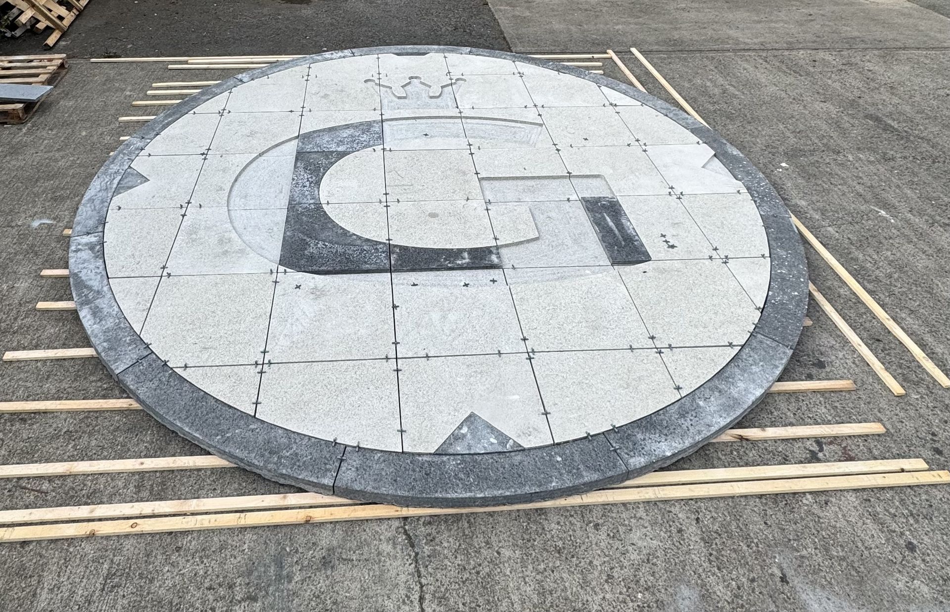 Granite paving and inlay