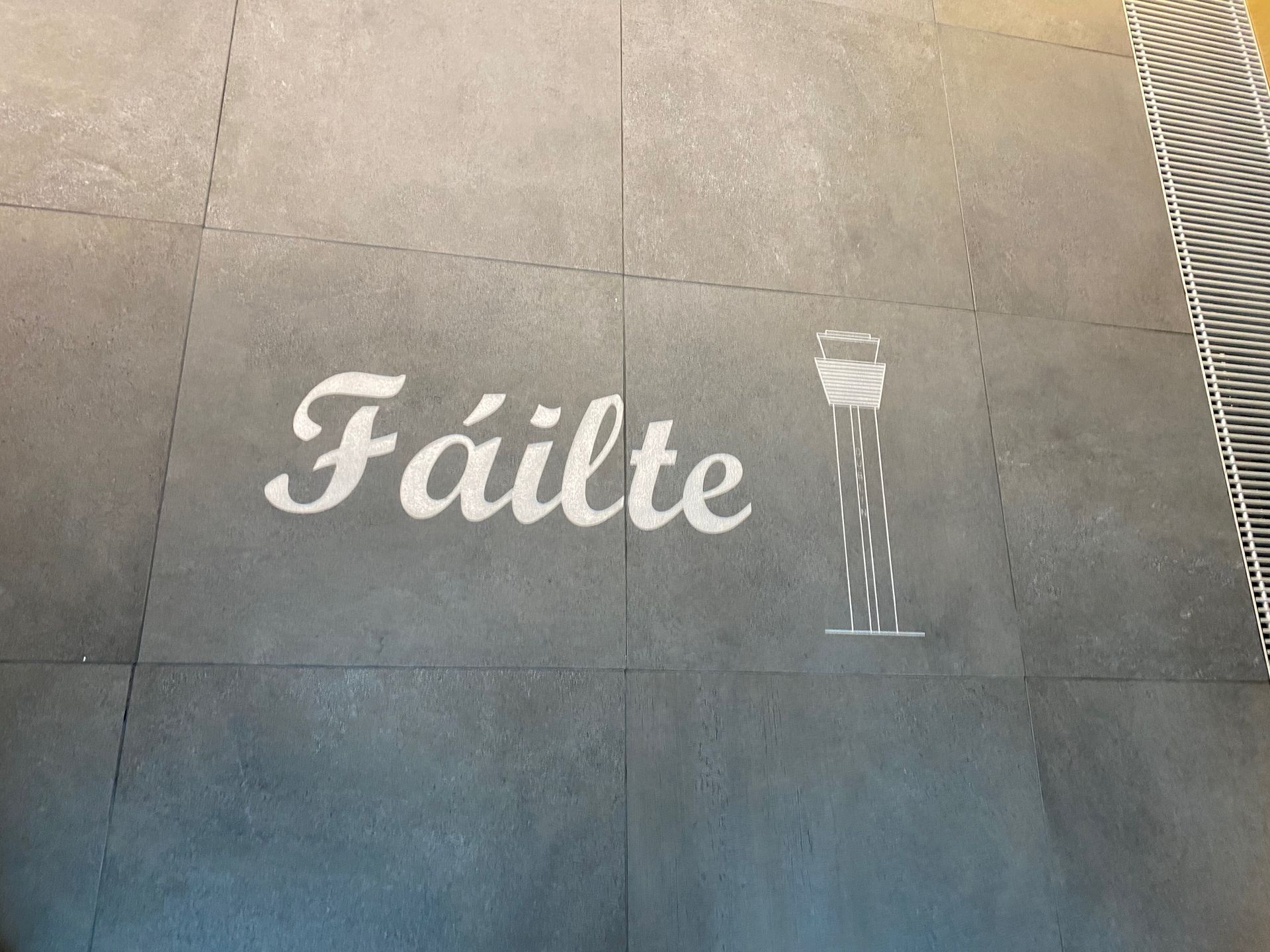 Failte engraved in tile
