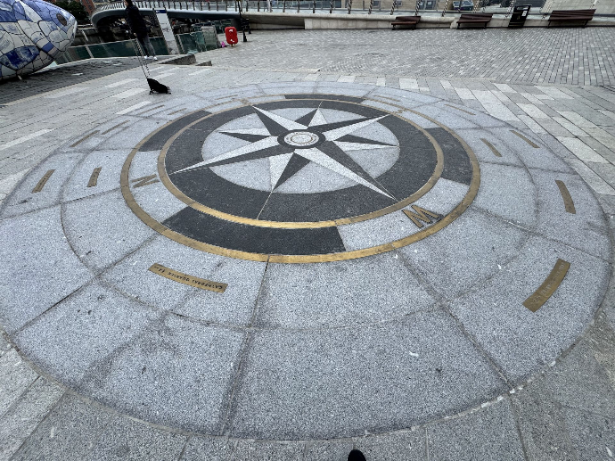 Compass rose Donegall Quay Belfast