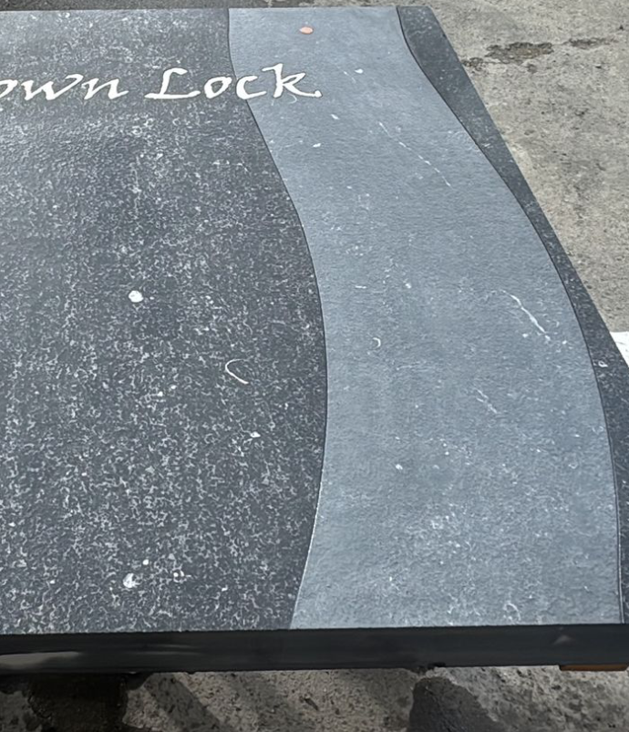 sandblasted finish on limestone paving