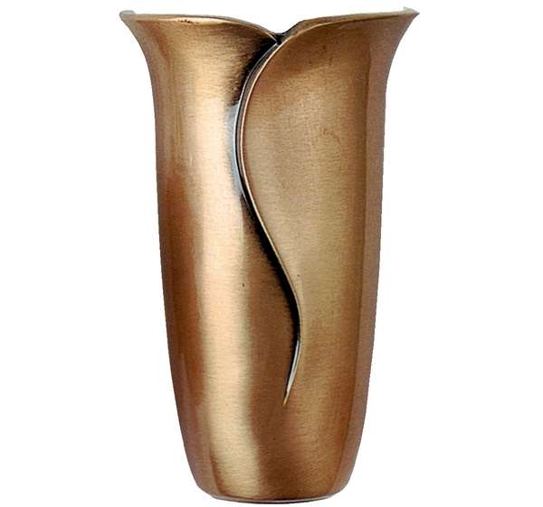 [2486FB] Bronze flat back vase for cremation plaques - Elegance Series